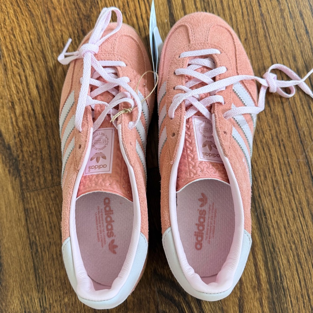 Adidas Pink and White Women's Sneakers